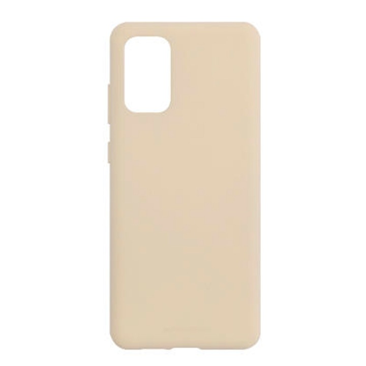 Husa de silicon compatibila cu Samsung Galaxy A33 5G, Clear Extra, Crem
