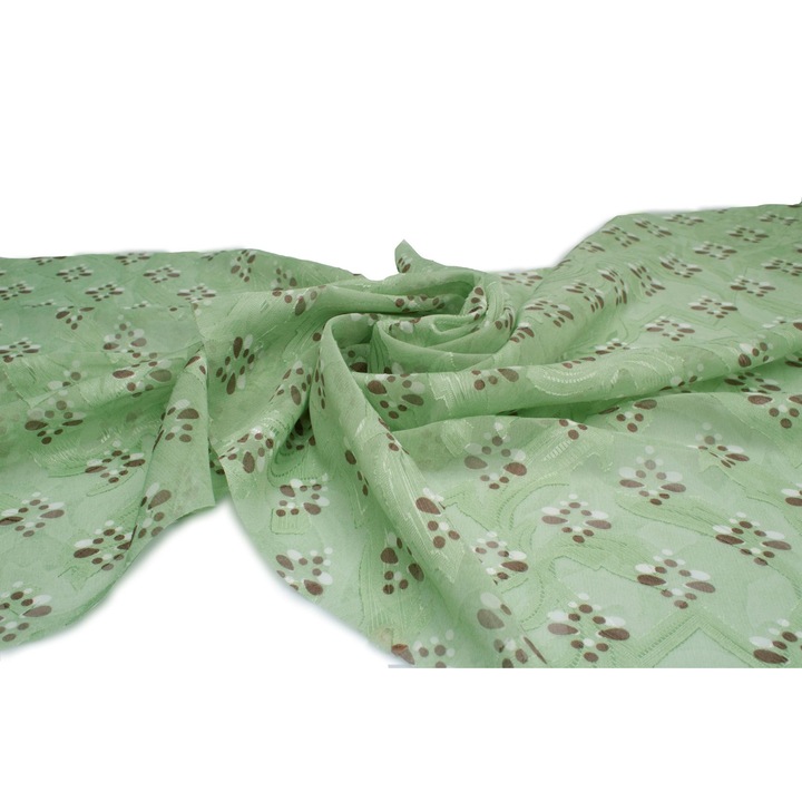 Material tesut, tip Sifon imprimat, modelul nr.2 Fistic, 50 cm x 150 cm
