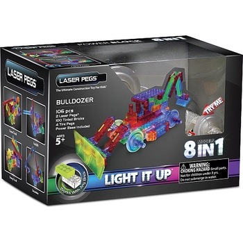 Kit Laser Pegs Constructie cu Lumini Laser 8 in 1 - Buldozer Kit Laser Pegs Constructie cu Lumini Laser 8 in 1 - Buldozer