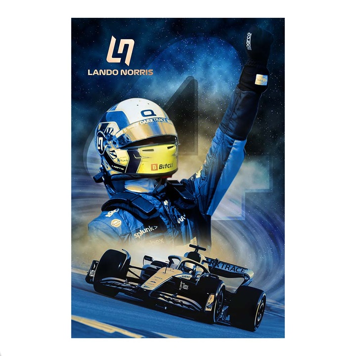 Tablou Canvas Lando Norris Formula 1 2022 39x58cm
