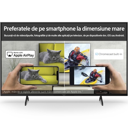 Televizor Sony LED 43X80K, 108 cm, Smart Google TV, 4K Ultra HD, Clasa F