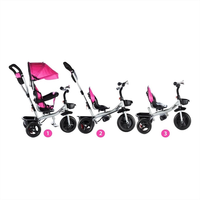 Tricicleta 3 in 1 pentru copii roz - eMAG.ro