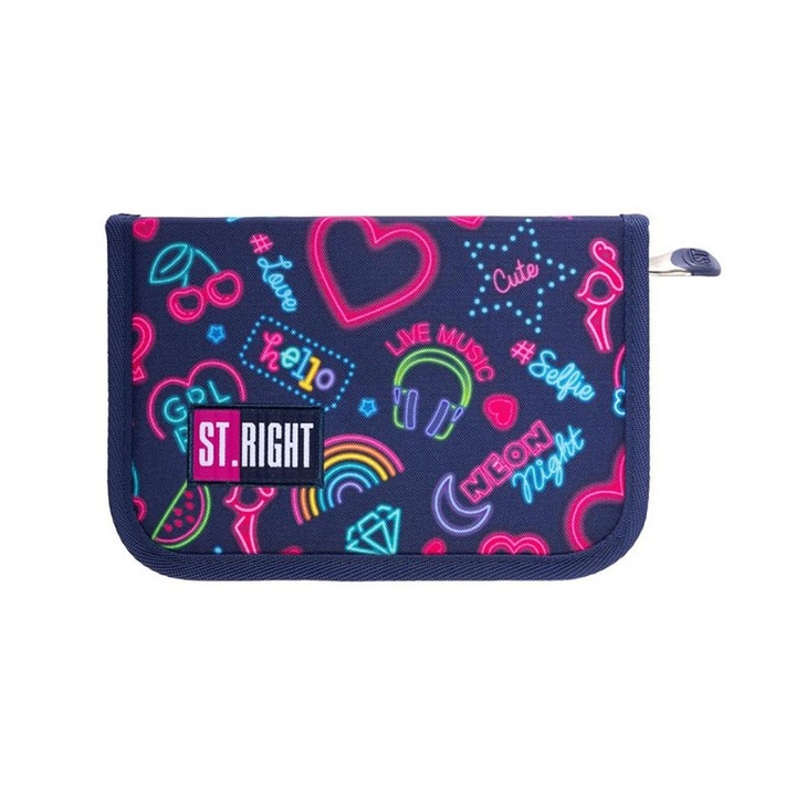 Majewski lányos felszereletlen toll, 1 cipzár, 2 hosszabbító, PC-03, St. Right Range, Neon, kék rózsaszínnel