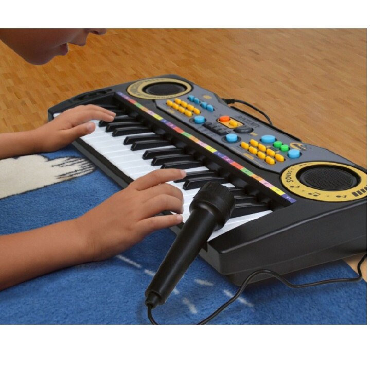 Комплект органи с 37 клавиша и микрофон, 55x6x16 см, с 5 демо песни, 8 ...