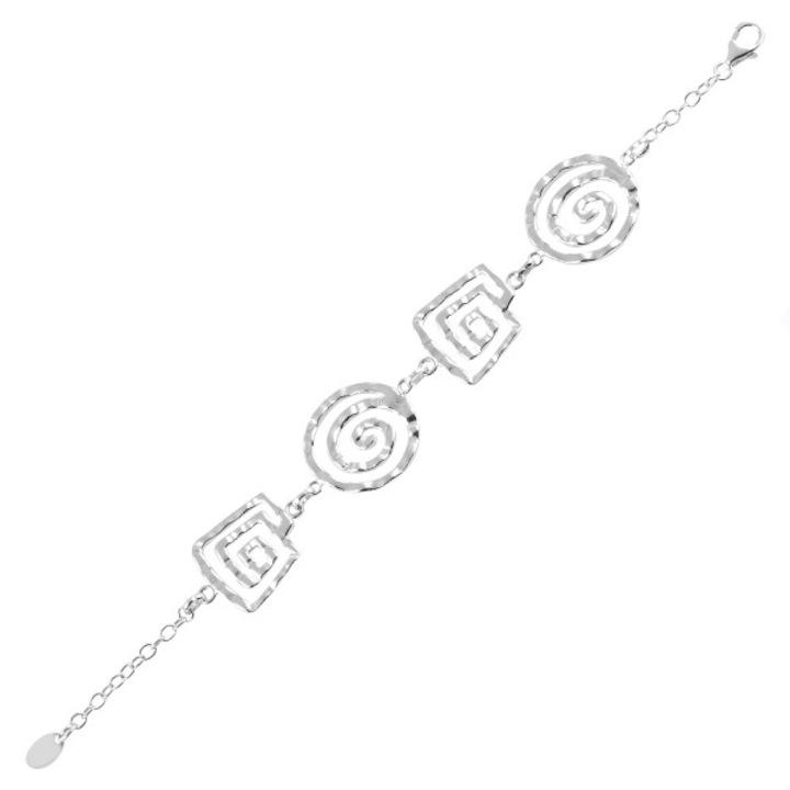 Bratara din argint 925 - placata cu rodiu - Stoneless x 21 mm, 14.9 g, lungime 19 mm reglabila