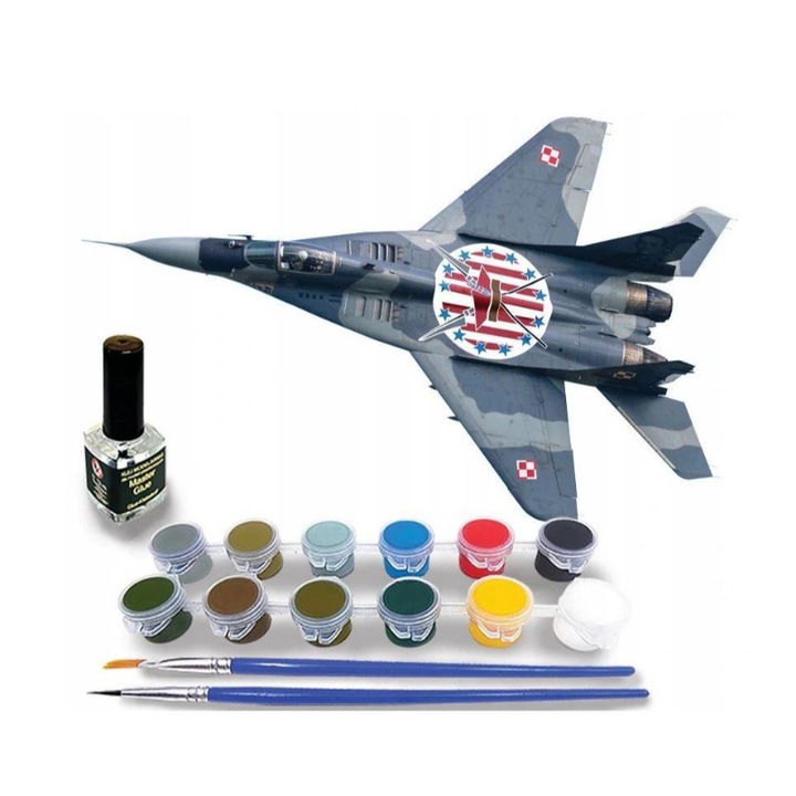 Kit Macheta pentru asamblare cu lipici si vopsele, Mistercraft, D097 MiG-29 A Fulcrum Polish Rocket