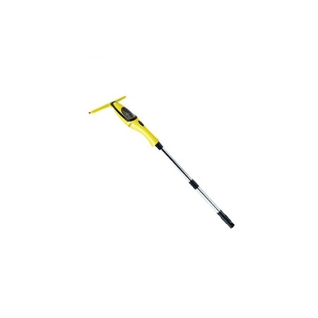 Aspirator Curatare Geamuri, Pulverizator cu laveta din microfibra, Acumulator, Coada Extensibila, Galben