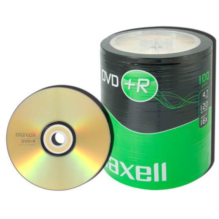 DVD+R MAXELL, 4,7 GB, 16x, 100 бр