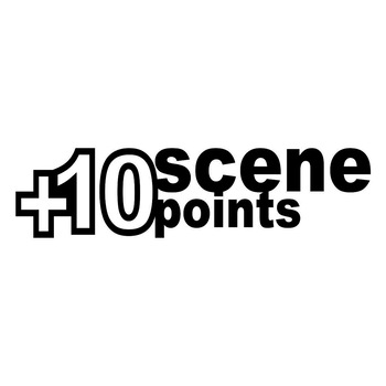 Sticker auto - +10 scene points - Negru mat - 15.2 x 3.8 cm Sticker auto - +10 scene points - Negru mat - 15.2 x 3.8 cm