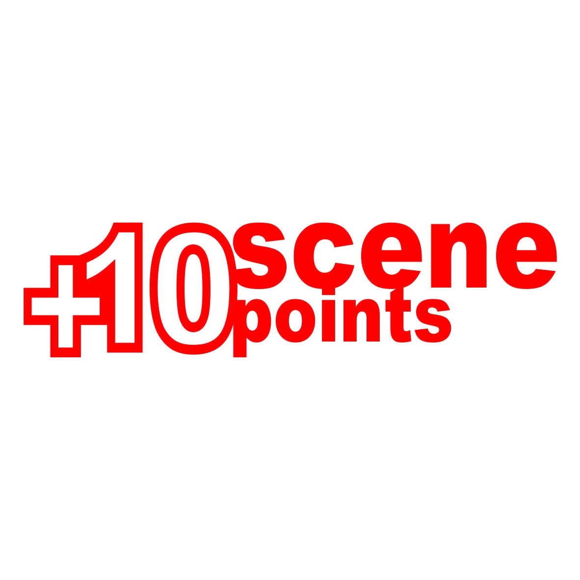 Sticker auto - +10 scene points - Rosu passion - 15.2 x 3.8 cm