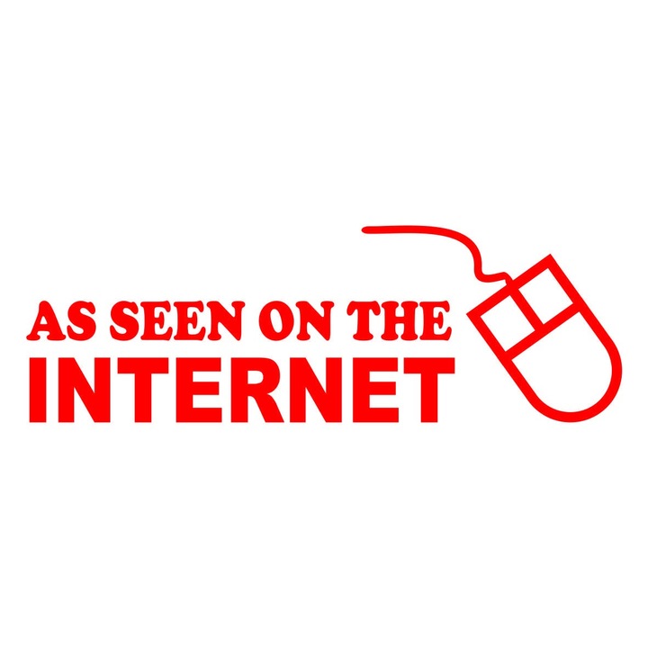 Sticker auto - As seen on internet - Rosu passion - 15.2 x 5 cm