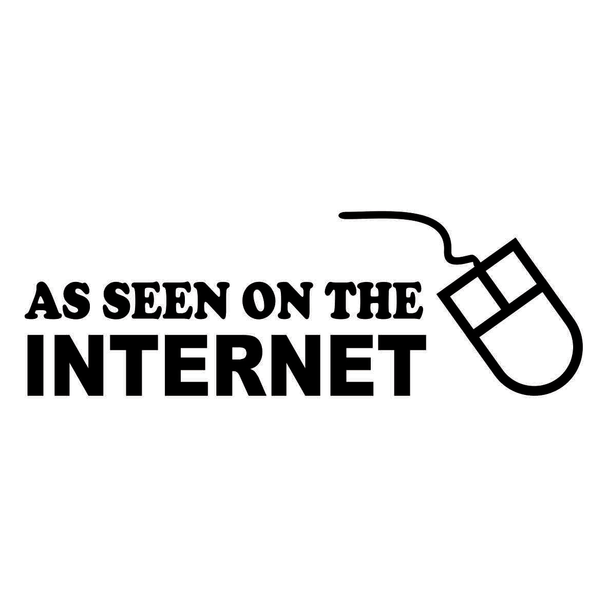 Sticker auto - As seen on internet - Negru mat - 15.2 x 5 cm