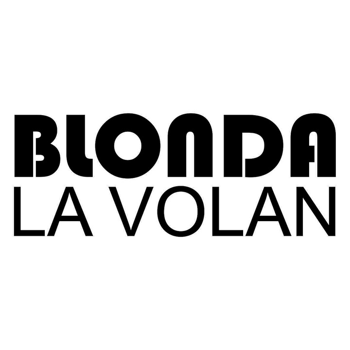 Sticker auto - Blonda la volan - Negru mat - 15.2 x 5.8 cm