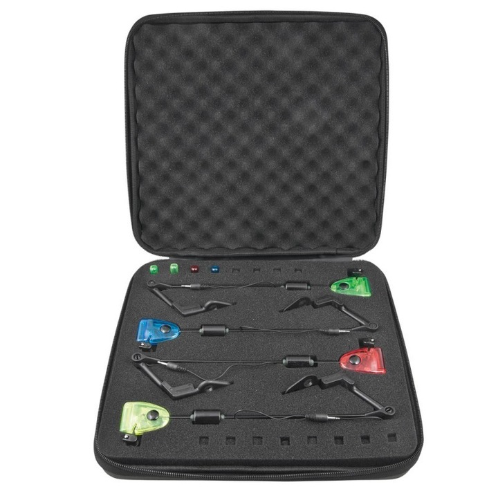 Baracuda BB kapásjelző, 4 db/szett, ellensúllyal és világítással, 4 színben