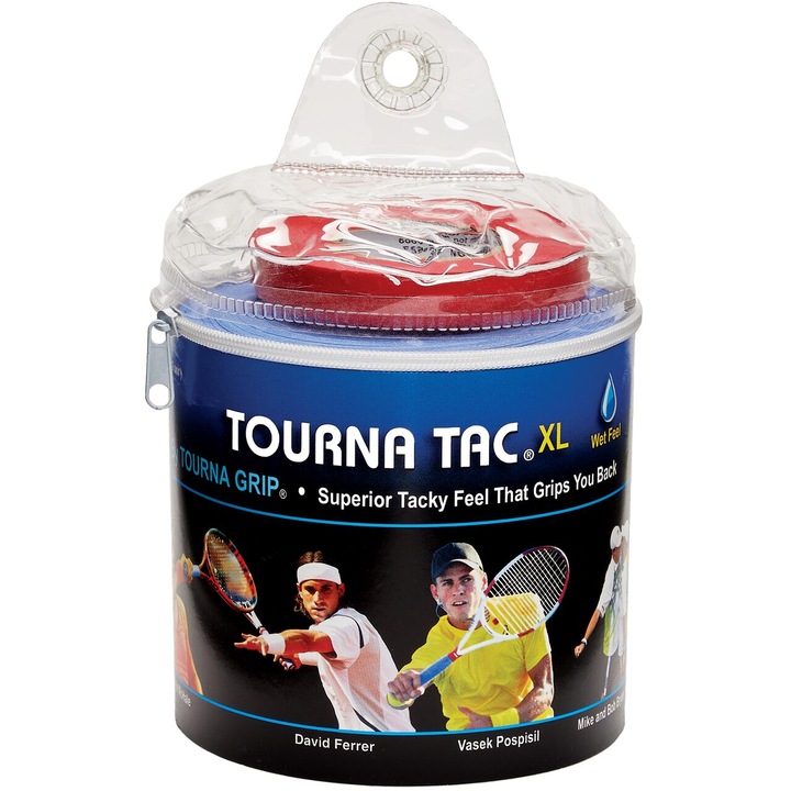 Set 30 bucati overgrip aderent Tourna TAC albastru Travel pack