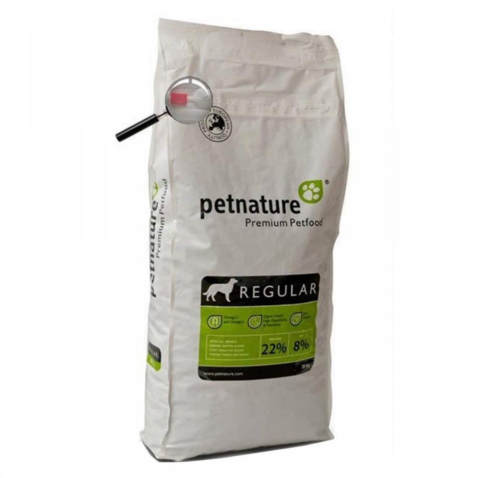 Hrana uscata pentru caini Petnature, Regular, 20 Kg