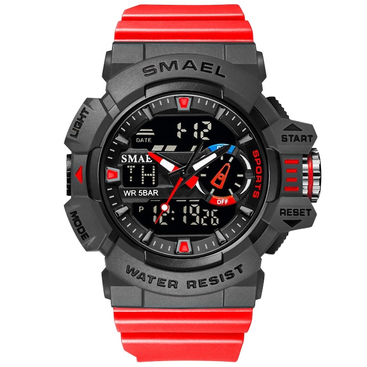 Мъжки часовник Smael Sport Casual Hybrid Multifunctional Dual-Time Fashion