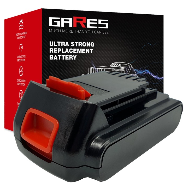 Baterie Gares 18V 1.5Ah pentru Black & Decker BDCDC18B BDCDC18 BDCDC18BAFC BDCHD18