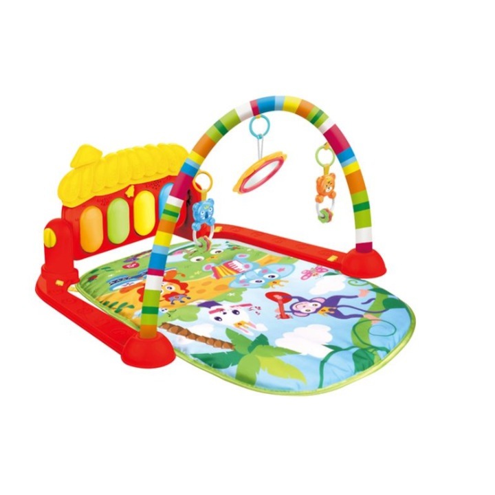 Covoras activitati pentru bebelusi cu sonor, Multicolor, Plastic, 75x60x42 cm