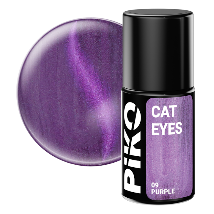 Félpermanens körömlakk, Piko, 7 ml, Cat Eyes, 09 lila