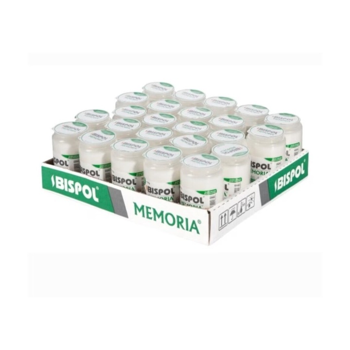 Set 24 Bucati Rezerva Candela Bispol W03 Alb 2.5 zile