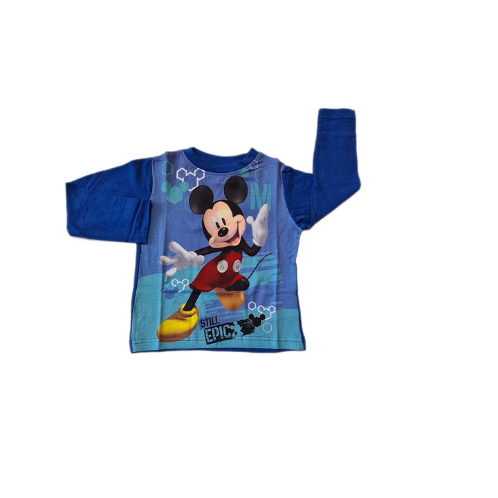 Детска тениска, Дисни - Мики Маус, дълъг ръкав, синя, Син