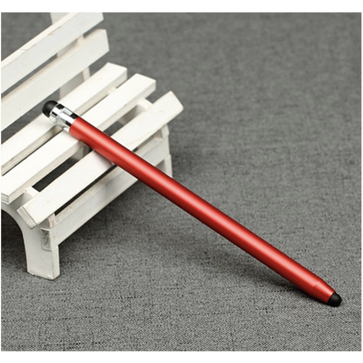 2 az 1-ben univerzális érintőceruza táblagéphez, telefonhoz vagy laptophoz érintőképernyővel, piros