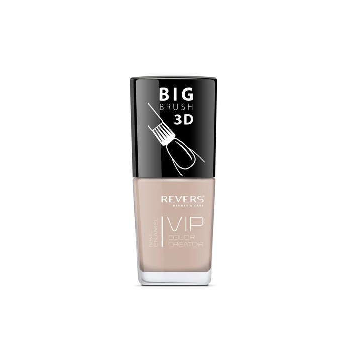 Lac de unghii Vip, 3D, Revers, crem, nude, Lucios, 12 ml, Nr 054