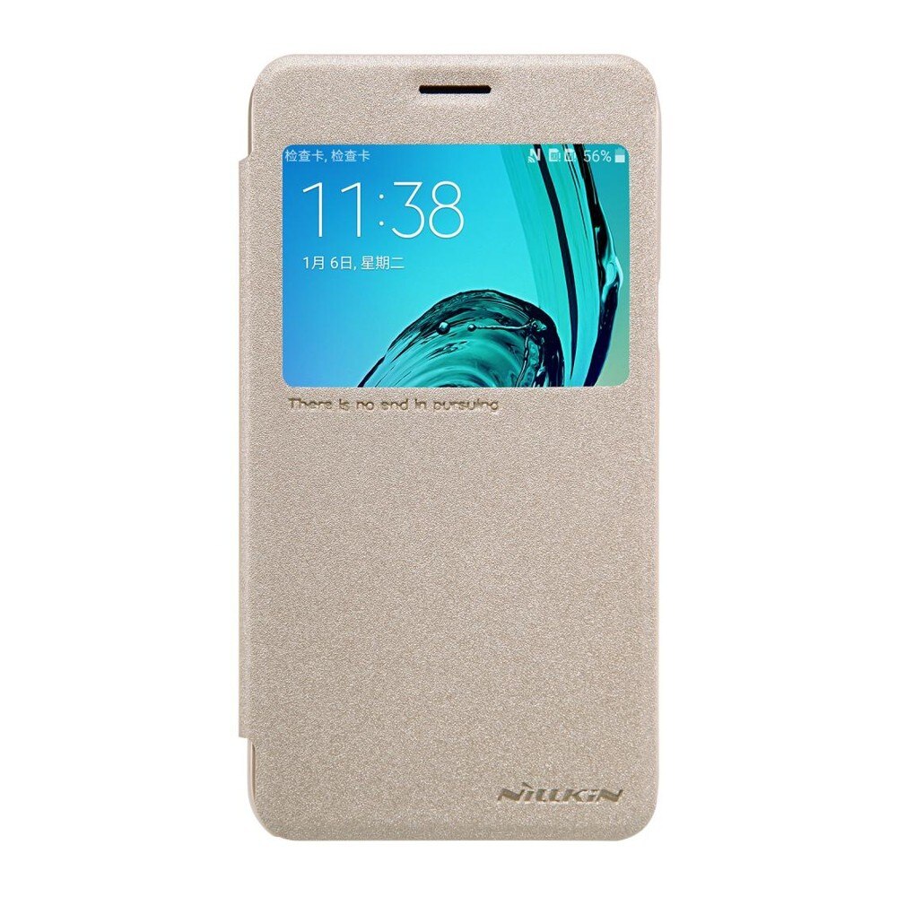 Husa Book Nillkin Sparkle pentru Samsung Galaxy J3, Auriu