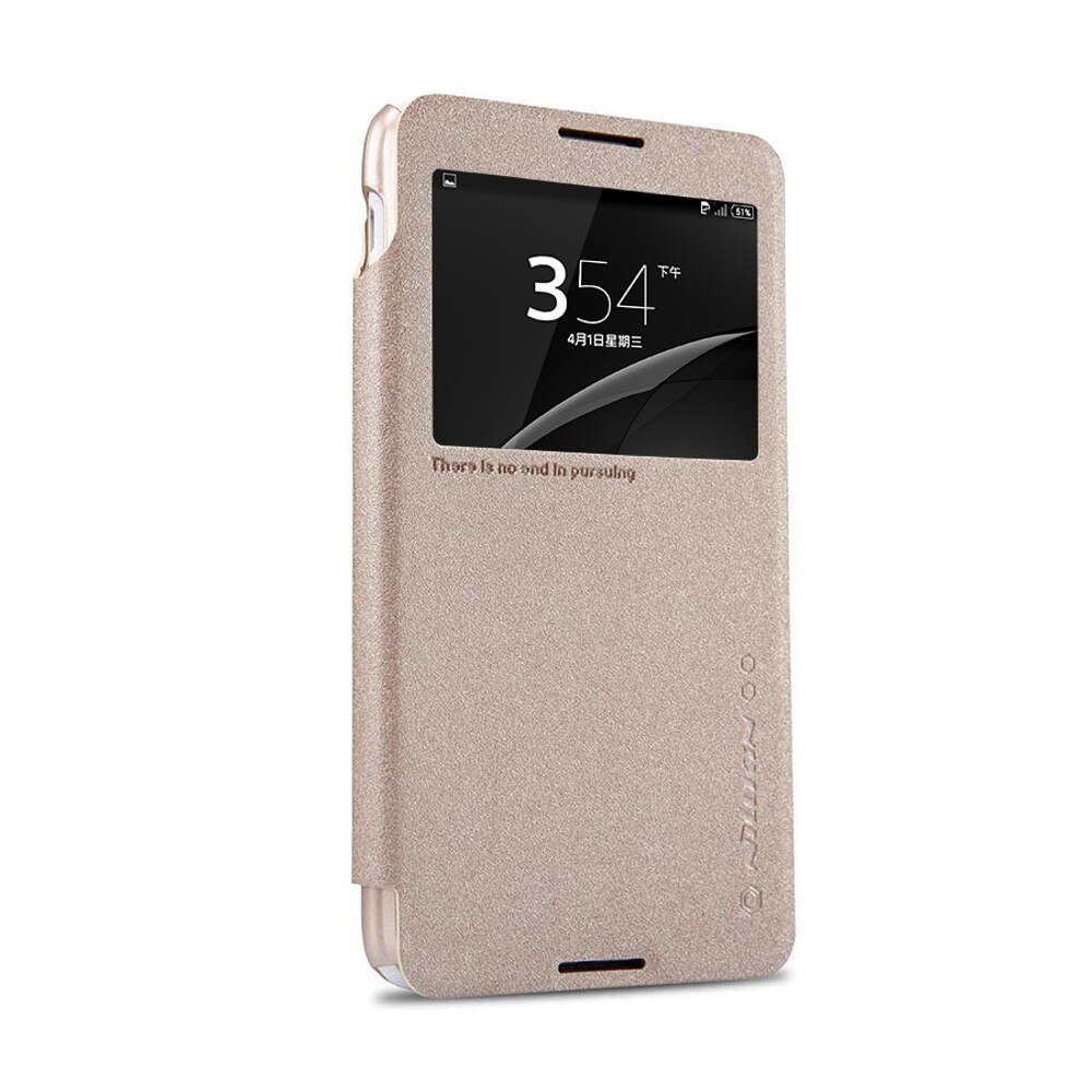 Husa Book Nillkin Sparkle pentru Sony Xperia E4, Auriu