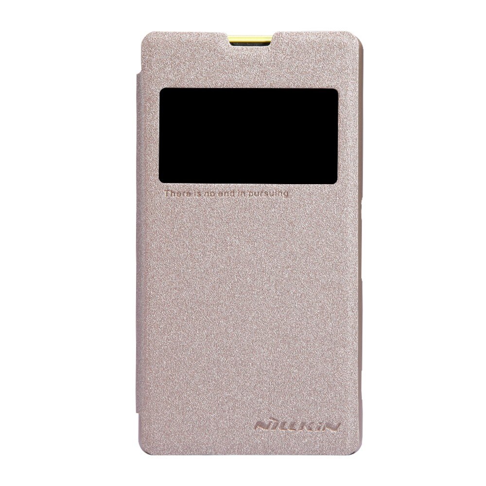 Husa Book Nillkin Sparkle pentru Sony Xperia Z1 Compact, Auriu