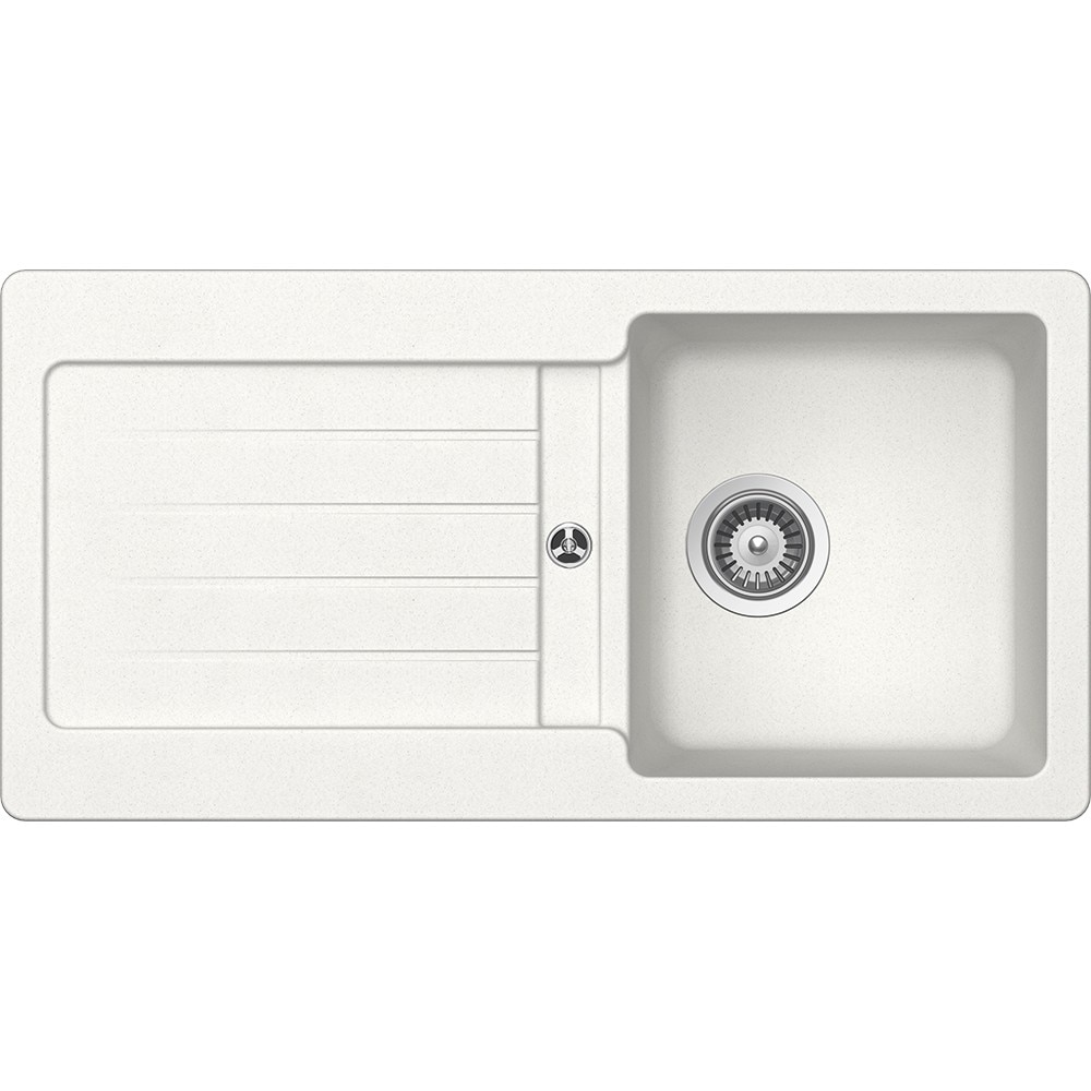 Chiuveta granit Schock Typos D-100S Alpina Cristalite 860 x 435 mm, adancime cuva 200 mm, reversibila, montare pe blat