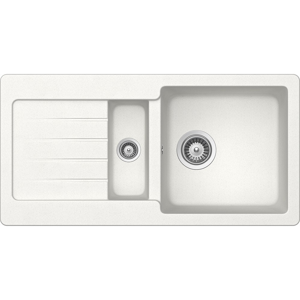 Chiuveta granit Schock Typos D-150S Alpina Cristalite 860 x 435 mm, adancime cuva 200 mm, reversibila, montare pe blat