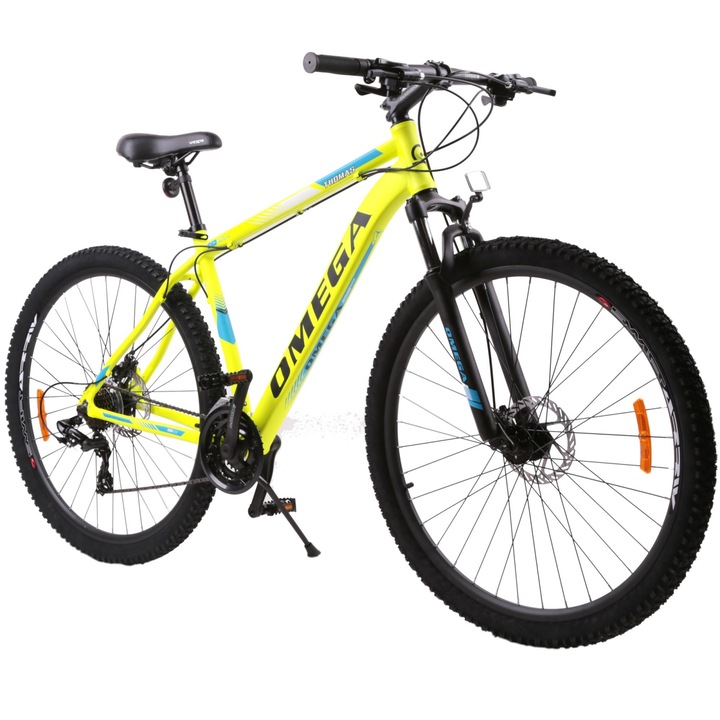 Omega Thomas mountain bike 27,5", váz 49 cm, alumínium váz, 21 sebesség, sárga 2022