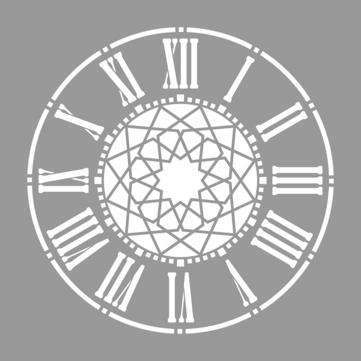 Sablon 59x59cm grosime 0.5mm Ceas - SP96-M3-M