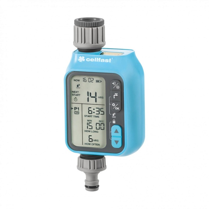 Controler electronic de irigare chronos ideal, cellfast, 3 programe de udare individuale 52-097