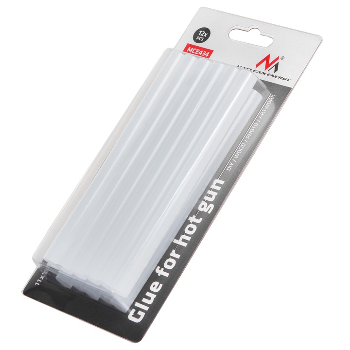 Set de 12 betisoare pentru pistol de lipit, transparent, 150x11mm