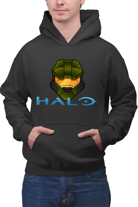 Hanorac barbati Halo Combat mode Evolved Zone Logo, Negru