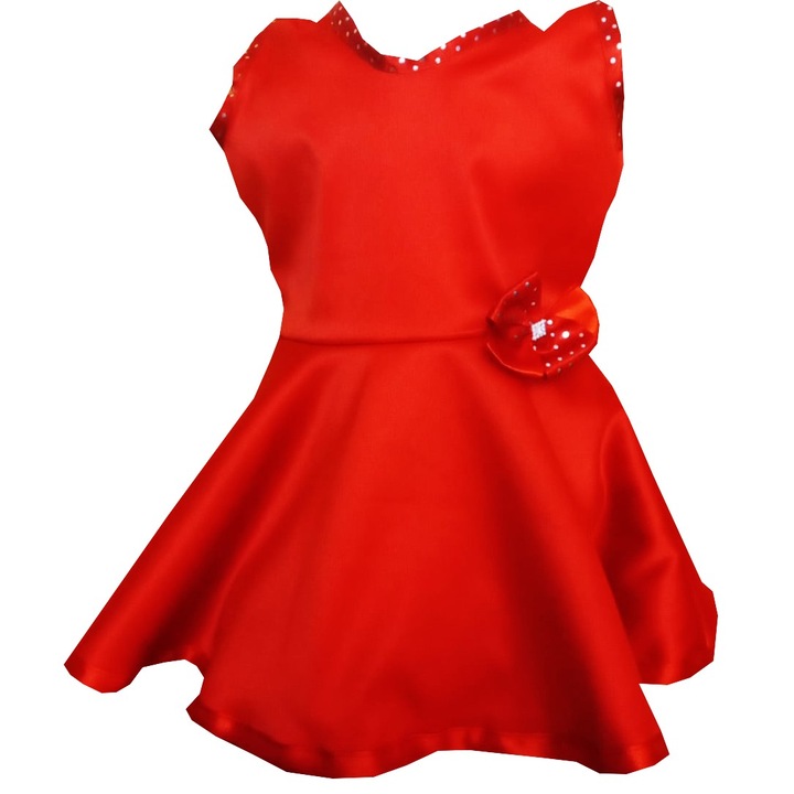 Детска рокля MCF, Елегантна, Червен, 12-18 месеца