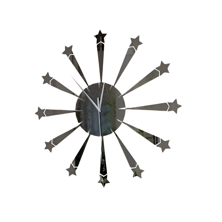 Ceas Decorativ Sticker, Fara Zgomot, Aspect comete, 450 mm x 450 mm