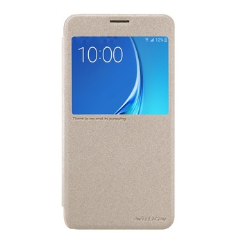 Husa book Nillkin Sparkle pentru Samsung Galaxy J7 2016, auriu Husa book Nillkin Sparkle pentru Samsung Galaxy J7 2016, auriu