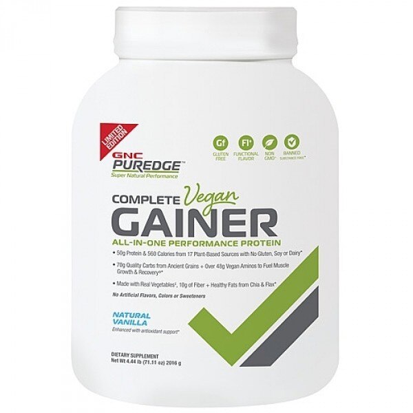 GNC Puredge Complete Gainer Vegan cu Aroma Naturala de Vanilie 2016 g