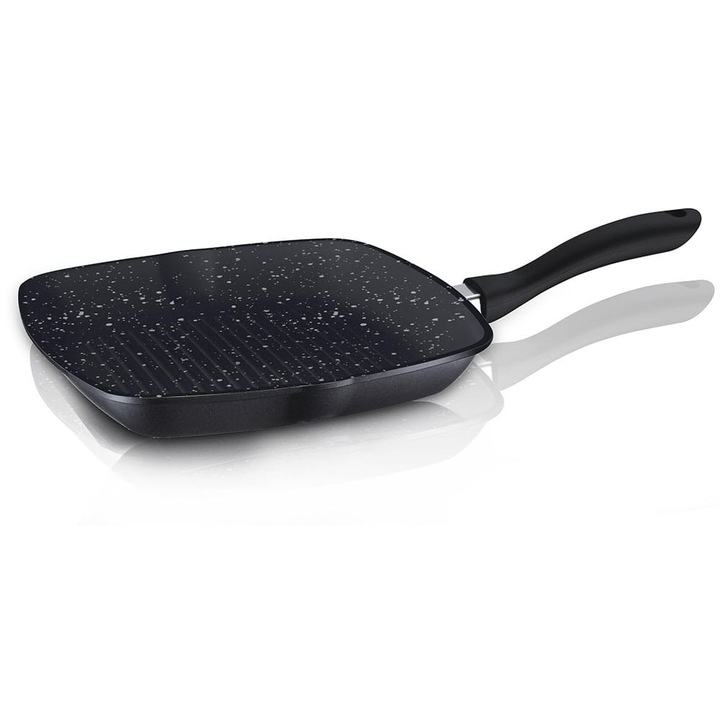 Грил тиган ZEPHYR Z 4316 M28, 28см., Незалепващо покритие, Гранит, Правоъгълен, Черен