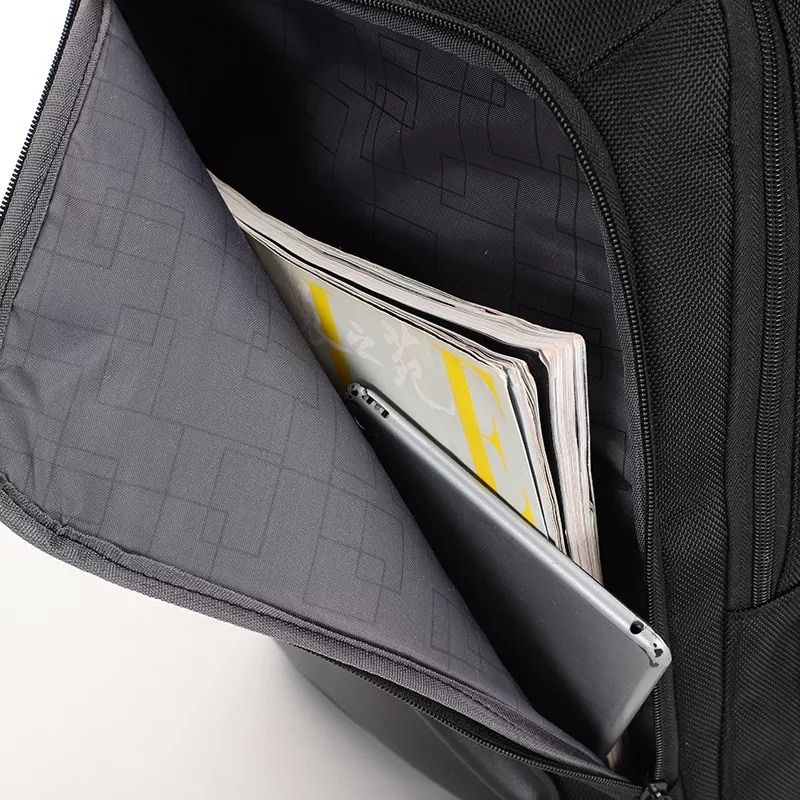 Rucsac laptop 15.6", smart business, impermeabil, cu port de incarcare USB si jack audio, Escalate, 43x30x16 cm, Negru