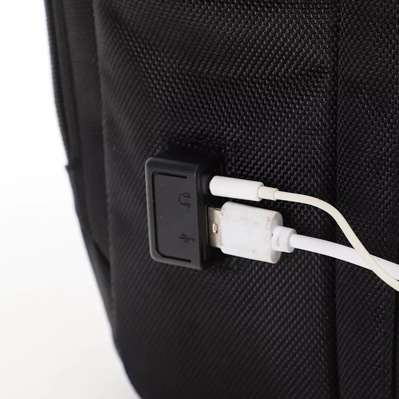 Rucsac laptop 15.6", smart business, impermeabil, cu port de incarcare USB si jack audio, Escalate, 43x30x16 cm, Negru
