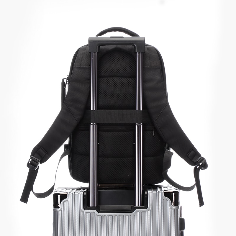 Rucsac laptop 15.6", smart business, impermeabil, cu port de incarcare USB si jack audio, Escalate, 43x30x16 cm, Negru