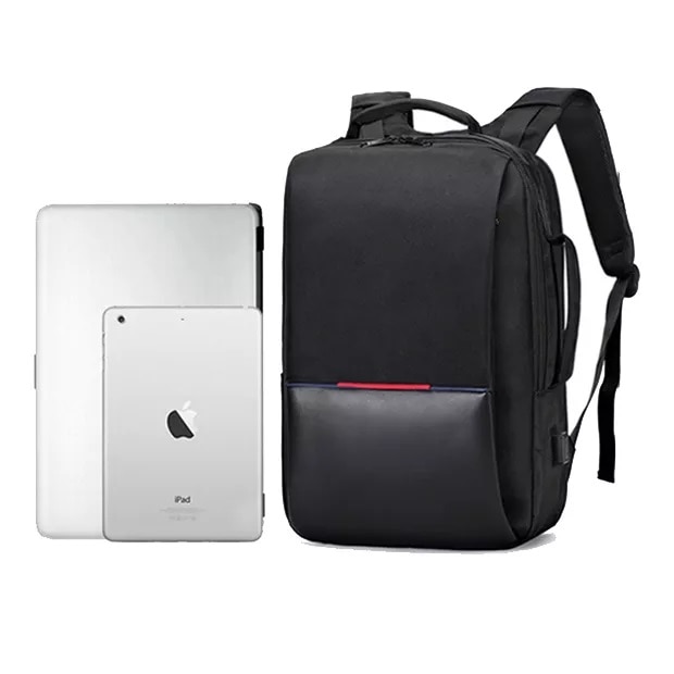 Rucsac laptop 15.6", smart business, impermeabil, cu port de incarcare USB si jack audio, Escalate, 45x30x17 cm, Negru