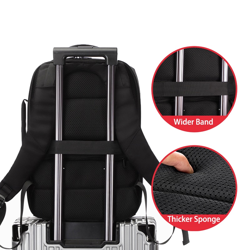 Rucsac laptop 15.6", smart business, impermeabil, cu port de incarcare USB si jack audio, Escalate, 45x30x17 cm, Negru