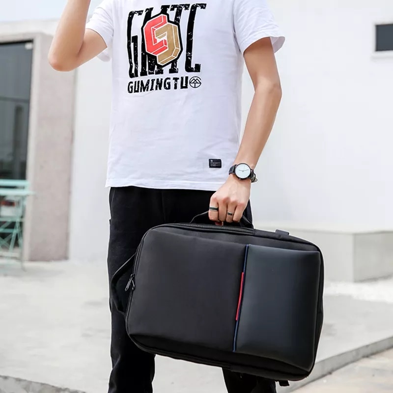 Rucsac laptop 15.6", smart business, impermeabil, cu port de incarcare USB si jack audio, Escalate, 45x30x17 cm, Negru