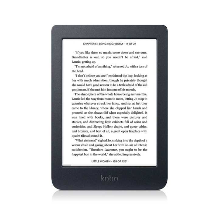 Четец за електронни книги Nia 6, KOBO, 6", 8 GB, Wi-Fi, черен